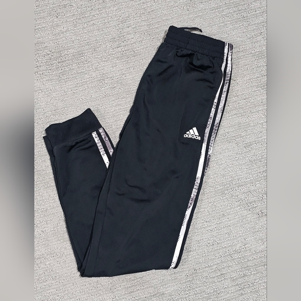 Adidas Black Sweatpants with Signature Camo Stripes